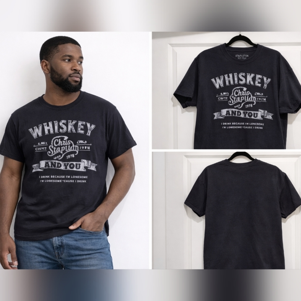 Whiskey and You Graphic Tee - Black